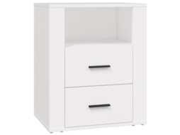 Bedside Cabinet, Bedside Cabinets Vidaxl Branco Madeira Processada (n/a)
