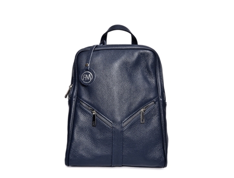 Mochila De Mulher Roberta M Rm Blu Scuro Pele Azul