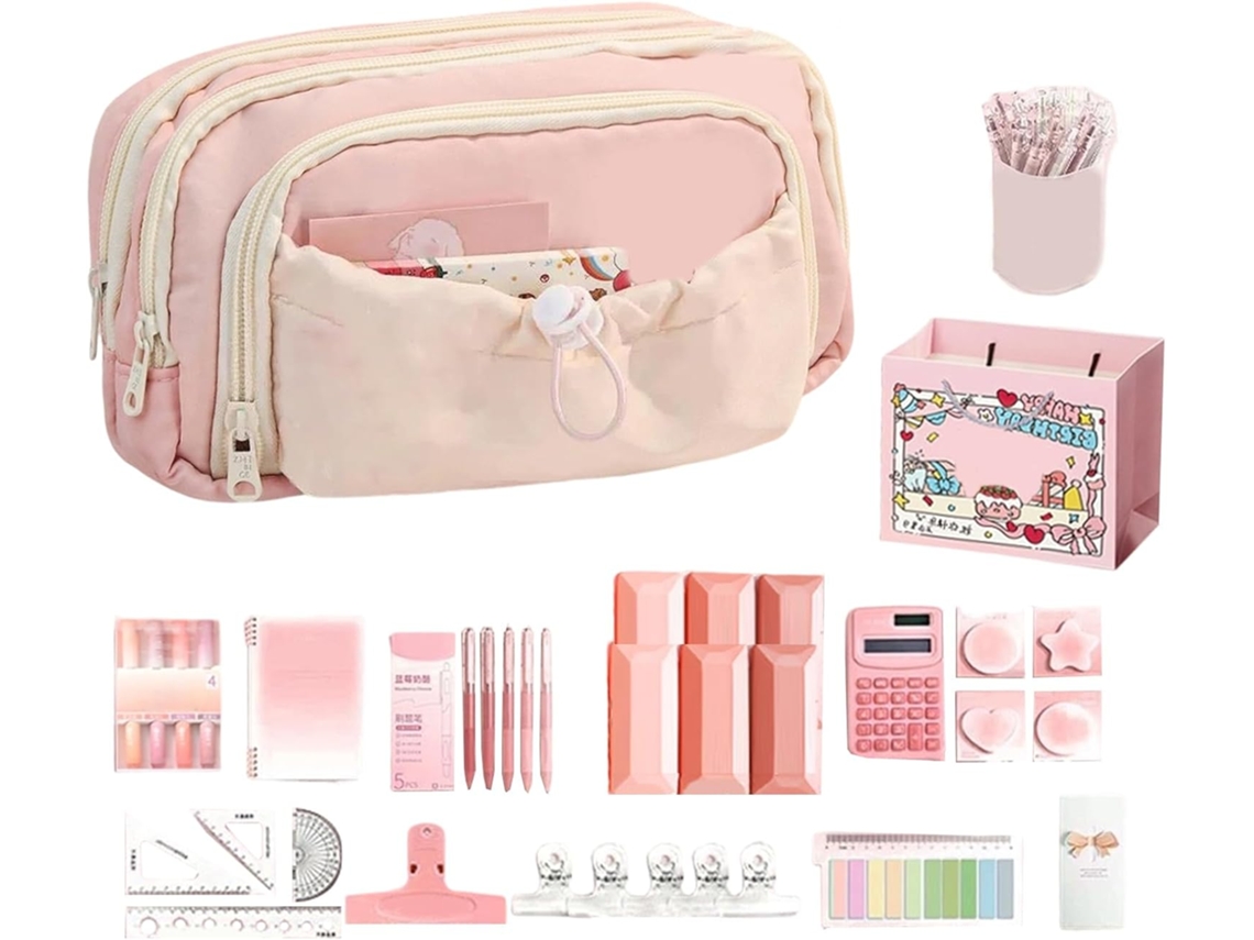 Kit Escolar, Para Criatividade, Maquiagem, Lápis, Escritório, Viagens, Meninos E Meninas