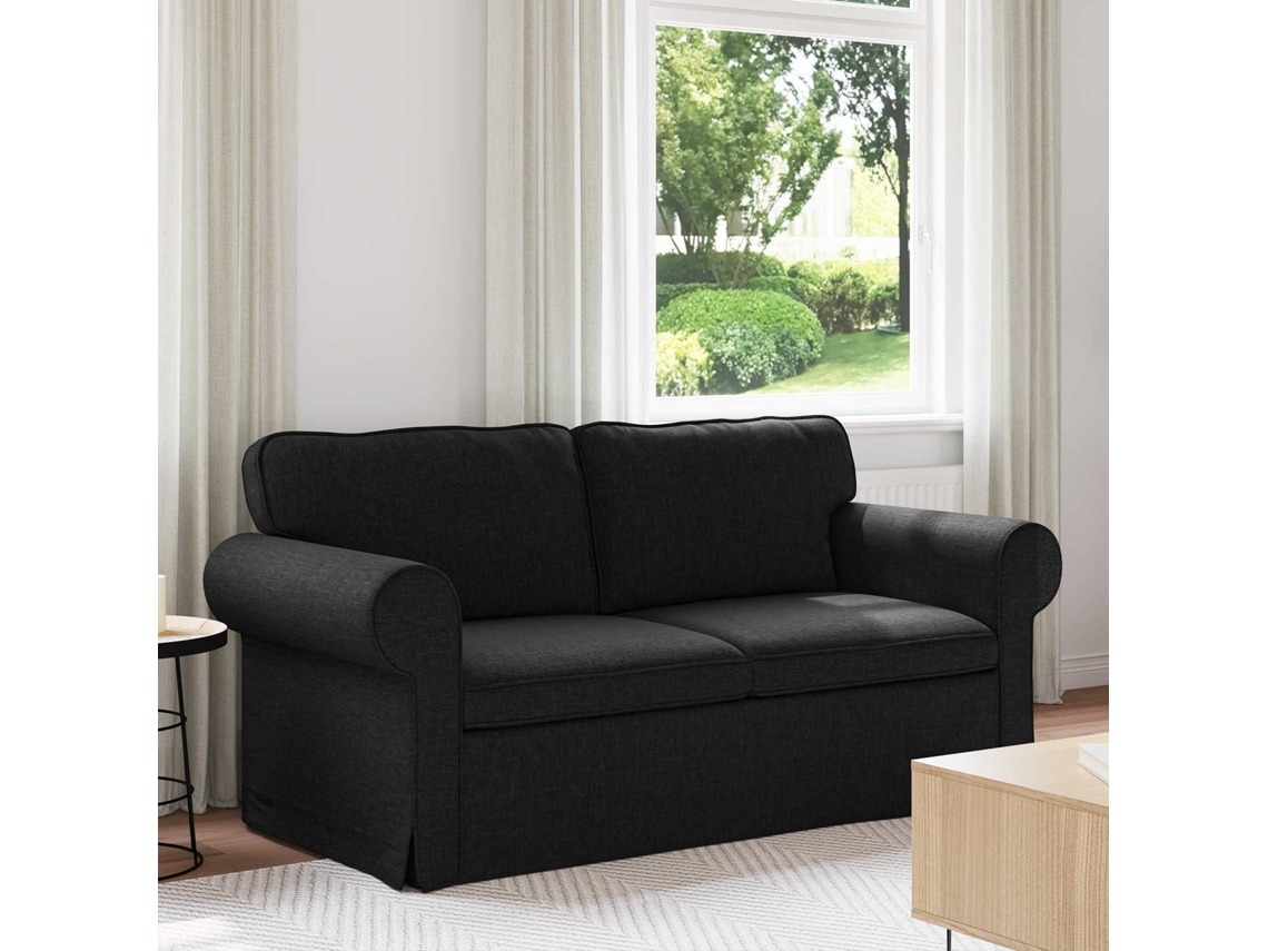 Vidaxl Sofá Preto 175 X 82 X 80 Cm Tecido