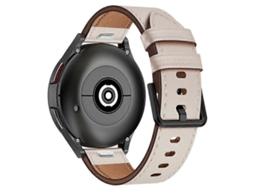 Pulseira de substituição universal para relógio inteligente de 22 mm, camada superior de couro bovino, pulseira ajustável para bicicleta elétrica