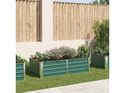 Vidaxl Canteiro De Jardim Elevado 160x80x45 Cm Aço Galvanizado Verde