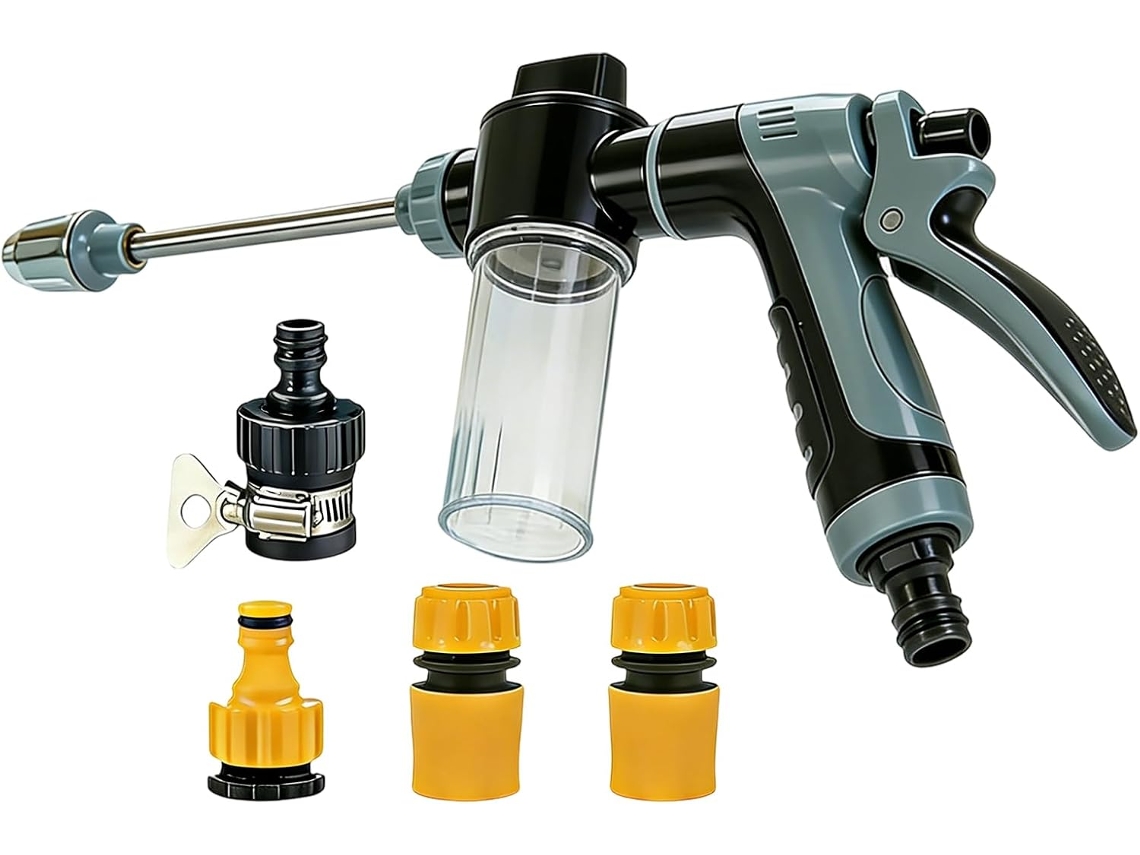 Lavadora De Alta Pressão - Cabo Ergonômico Com 4 Bicos Limpeza