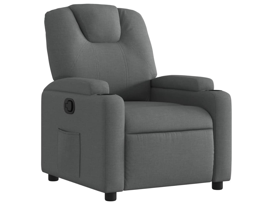 Recliner Chair, Recliner Chairs Vidaxl Cinzeto Tecido