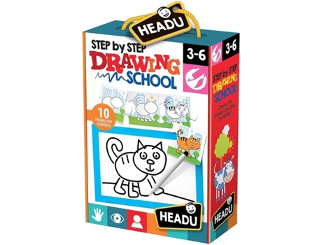 Jogo Educativo HEADU Step by Step Drawing School (+3 anos)