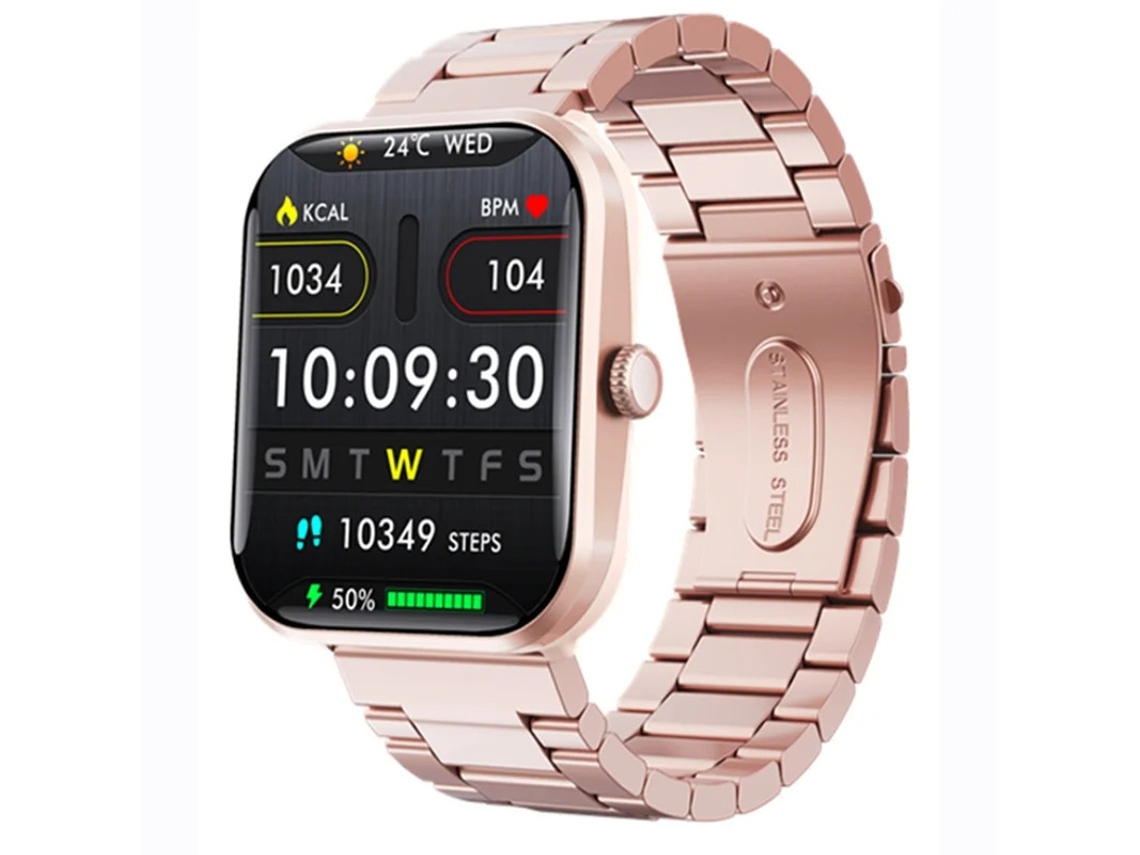 Smartwatch com monitoramento de frequência cardíaca, pressão arterial e temperatura, envio de notificações e medição de açúcar não invasiva N Bestvite