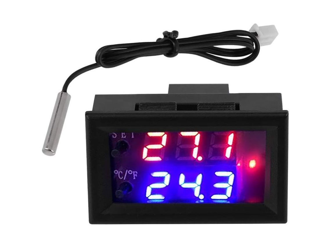 Termostato Digital Linjou Dc 12v Controlador De Temperatura Com Sensor Intervalo -50℃~110℃ Modo Celsius/fahrenheit