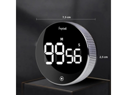 (prateado) Temporizador De Cozinha Digital, Temporizador Visual, Grande Visor Led
