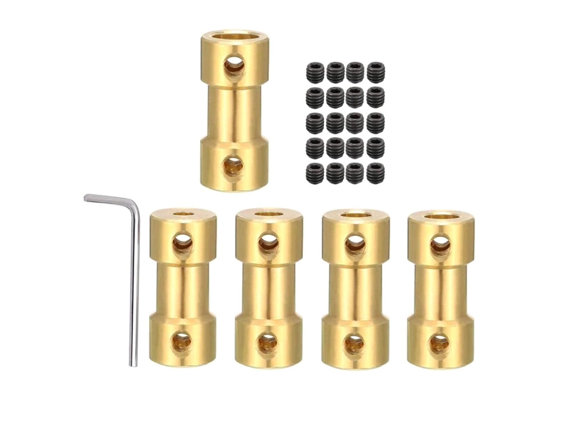 Conjunto De 5 Peças De Acoplamento De Eixo De Cobre Com Ajuste De Ângulo Para Uso