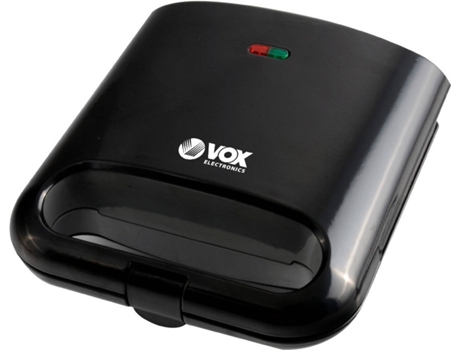Sanduicheira VOX SM 2006 (700 W) — Controlo de temperatura automático;
Arrumo de cabo;
Pegas frias;
Luz piloto