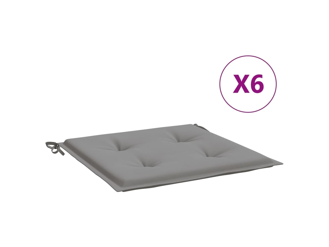 Chair Cushion, Chair Cushions Vidaxl Cinzeto Tecido (40 X 40 X 4 Cm)