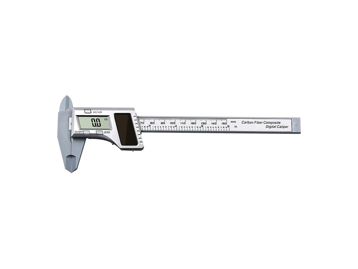 Paquímetro Digital Com Carga Solar 0 150 Mm / 0 6 Polegadas Métricas Medidor De Profundidade Ferramenta De Medição Display Lcd Aquaforge