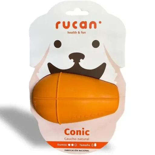 Cão De Peluche Cónico Cónico De Recheio Médio Duro Laranja 13X8 cm RUCAN