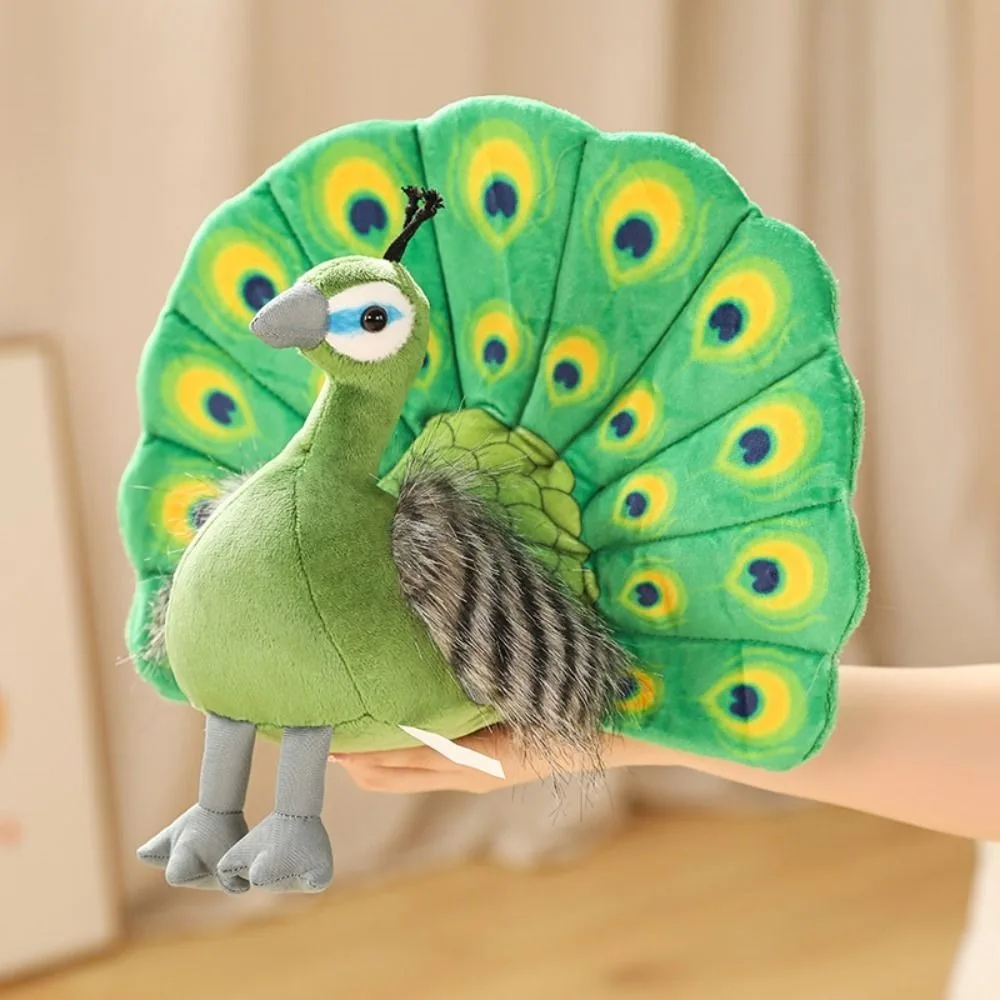 Pavão com a Cauda Aberta, Feito de Algodão Pp, Fofo e Realista, com 30 Cm de Comprimento. MDUG (estilo 1)