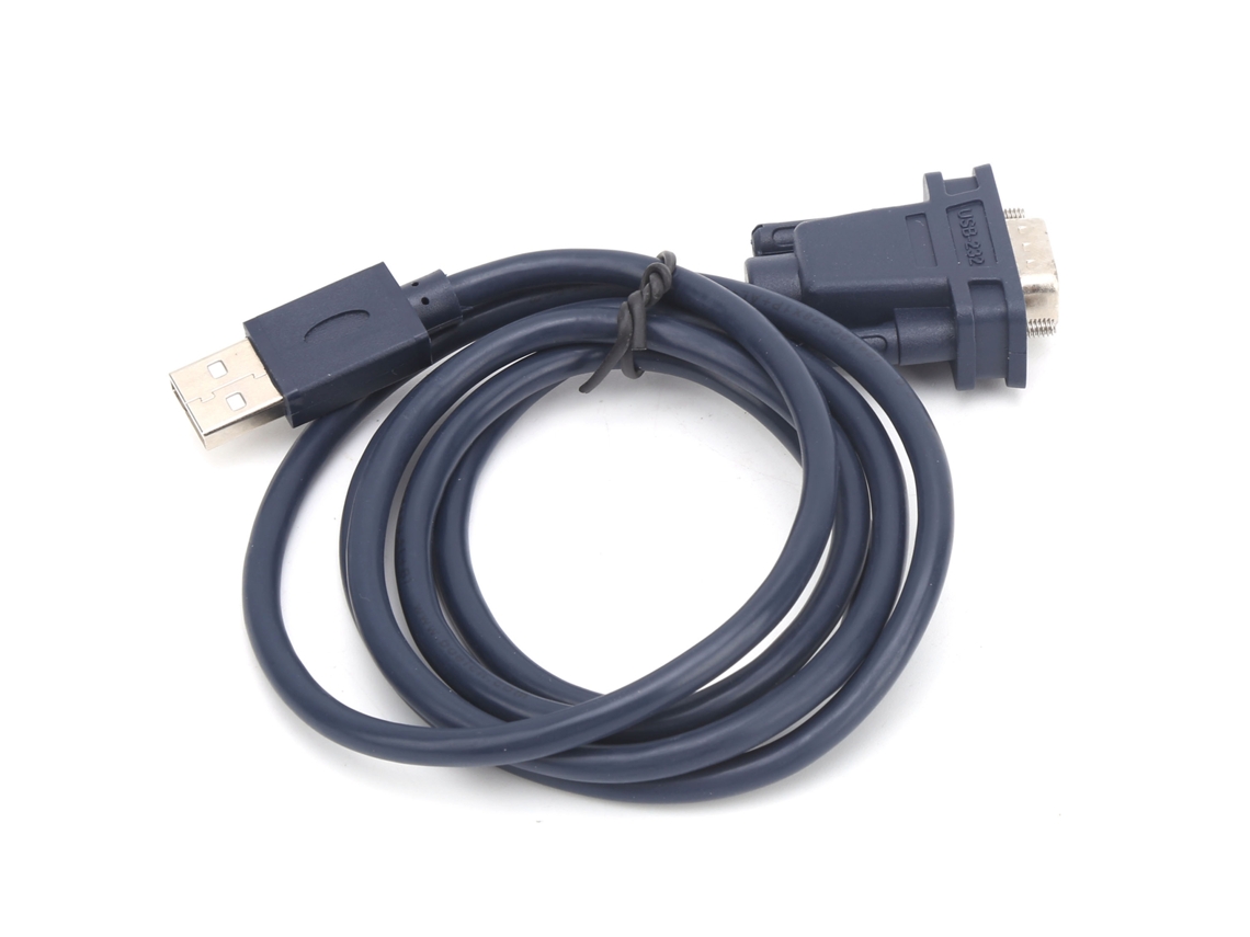 Cabo Serial Usb Para Rs232 De Grau Industrial Preto 9 Pinos 1,2m Para Impressão E Dados Do Computador
