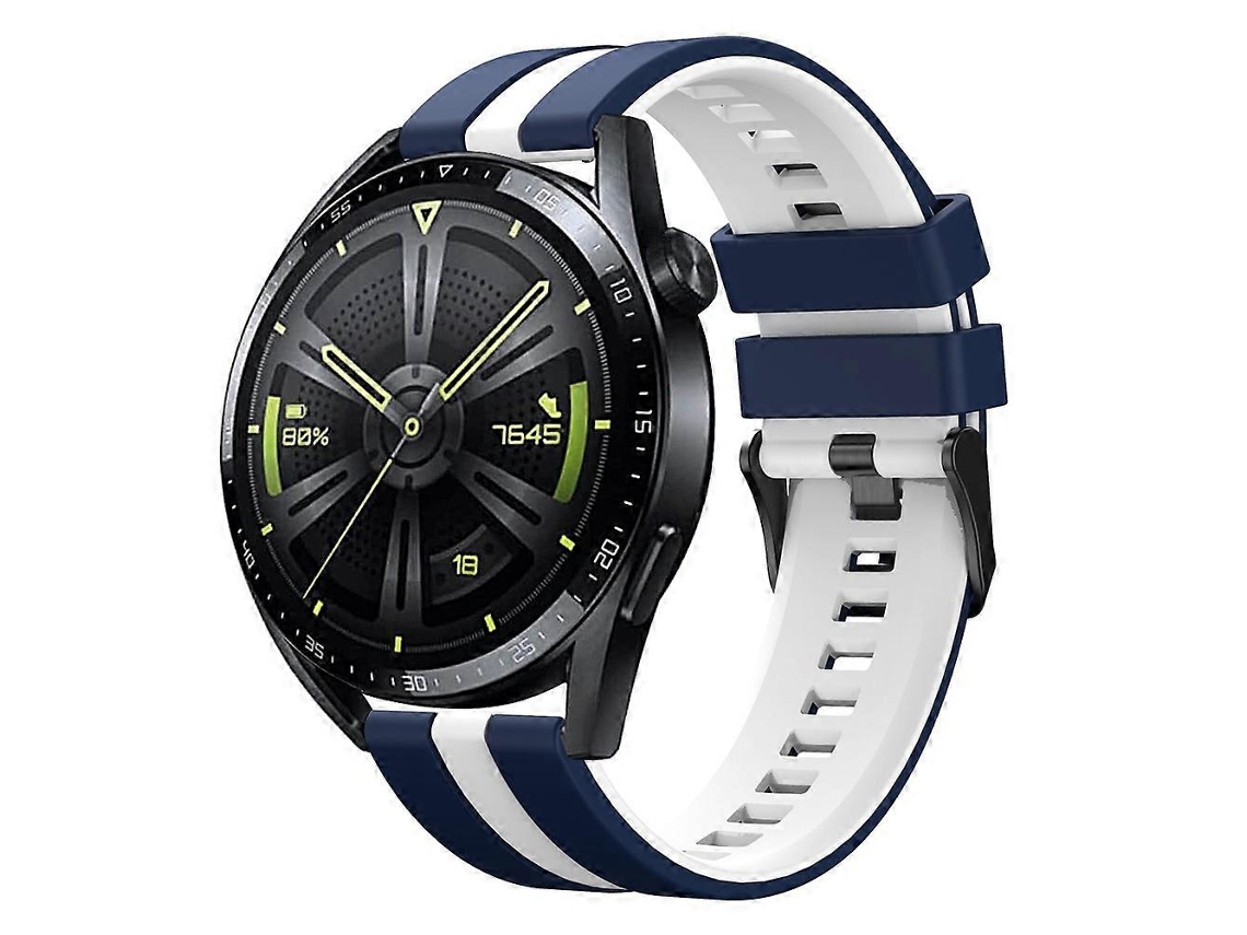 Pulseira De Silicone Vertical Bicolor Para Relógio