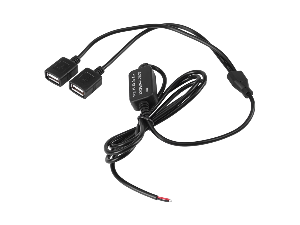 Laxiscreed Conversor De Voltagem Dc 12v Para 5v Com Duplo Usb Para Carregamento De Veículos