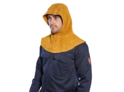 Capuz De Soldagem De Couro Premium Canela