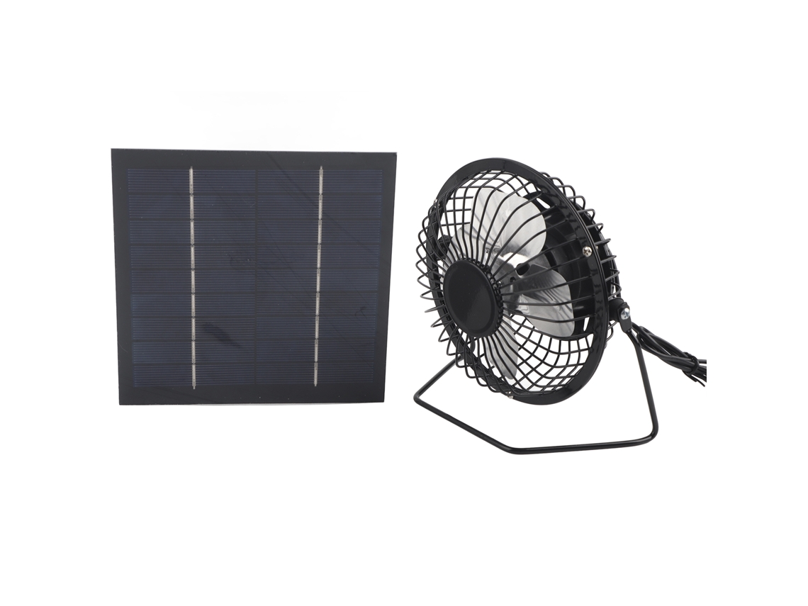 Painel solar mini de 5W com ventilador, marca BRILVIBERA