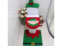Capa de Assento de Vaso Sanitário de Natal com Padrões Fofos Tecido Não Tecido Decoração Diy