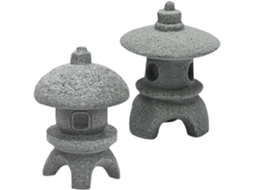 Pequenos Pagodes Zen de Pedra para Jardim, Ideais para Decorar o Ambiente Externo e a Entrada da Casa CHABERLU