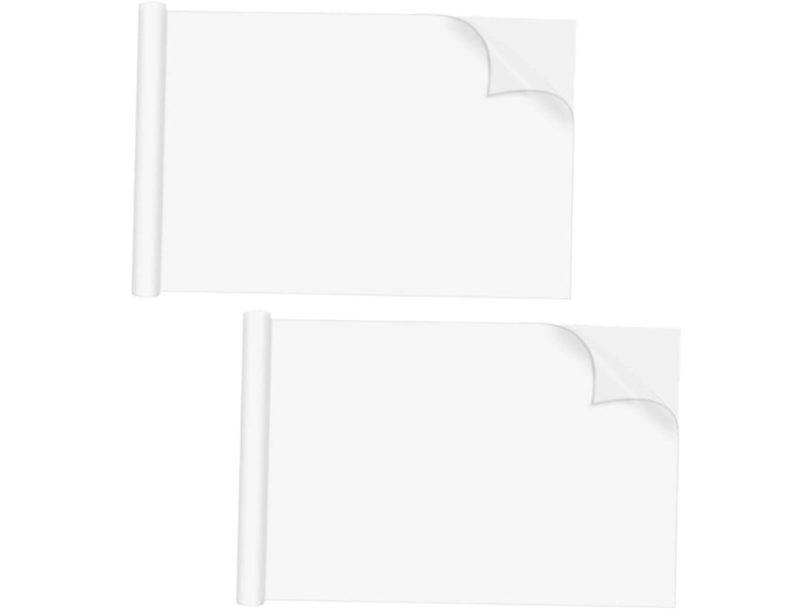 Adesivos para Quadro Branco Amosfun, 2 Peças, 45x300 Cm, Adesivo Eletrostático Sem Cola, Superfície Lisa em Pp