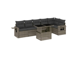 Garden Sofa Set, Garden Sofa Sets Vidaxl Cinzeto Rattan / Vime (n/a)