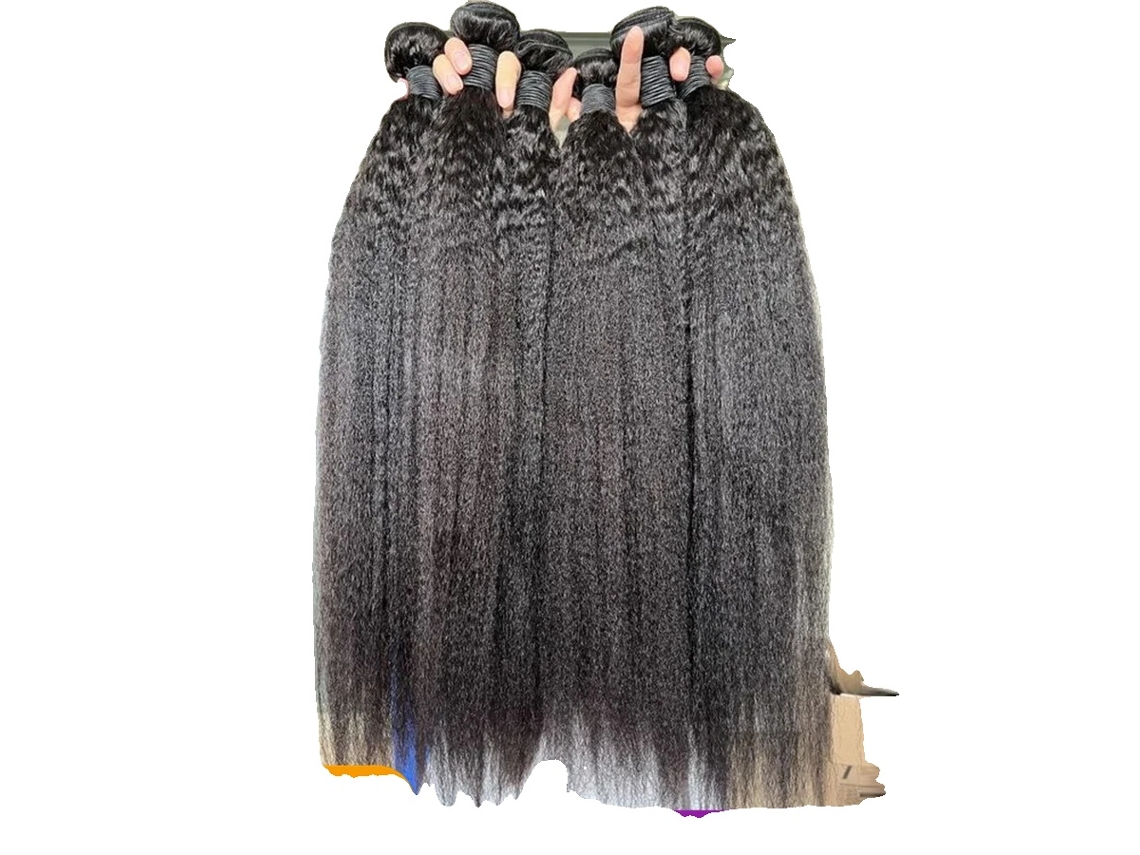 Bundles De Cabelo Humano Kinky Straight, Cabelo Brasileiro, Alta Qualidade,18polegadas X4 Oem