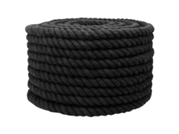 Vidaxl Corda De Algodão 24 Mm 50 M Preto 100% Algodão