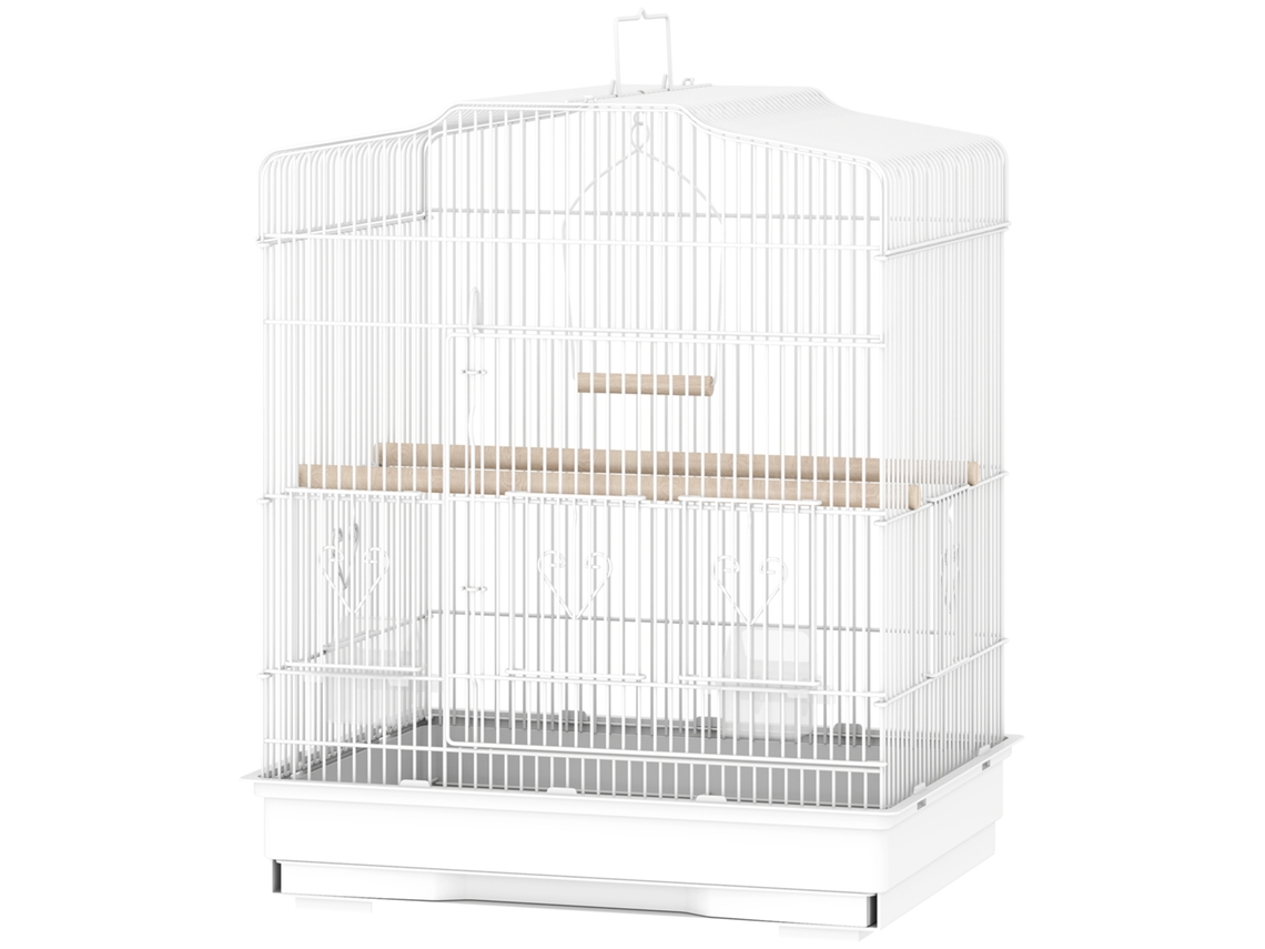 Gaiola com rodas, prateleira e bandeja 46,5x36x124cm S/MARCA