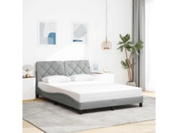 Vidaxl Estrutura De Cama Sem Colchão 120x200 Cm Tecido Cinzento-claro