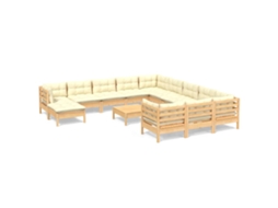 Garden Lounge Set, Garden Lounge Sets Vidaxl Creme Madeira De Pinho (n/a)