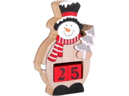 Calendário De Mesa De Madeira Decorativo Estátuas De Gnomos De Natal Para Decoração De Mesa Com Blocos Numéricos Hengjian