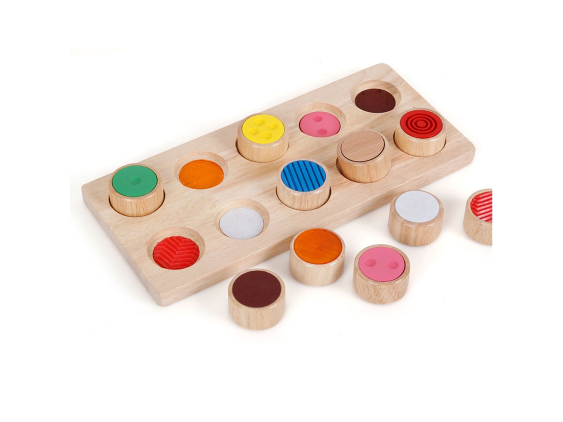 Primerox tabuleiro de Memória com Toque Madeira Jogo de Combinação Brincadeira Educativa para Crianças
