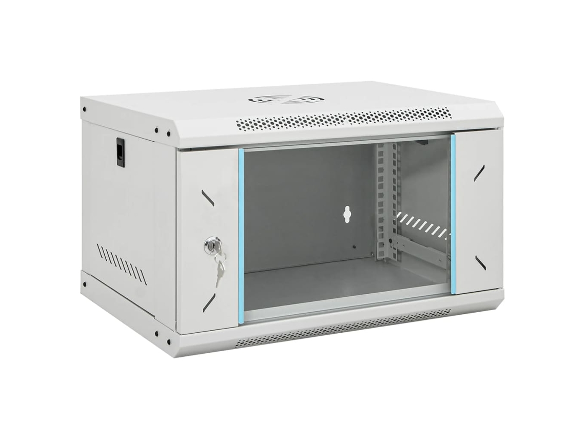 Vidaxl Armário De Rede De Parede 6u 19" Ip20 53x40x30 Cm