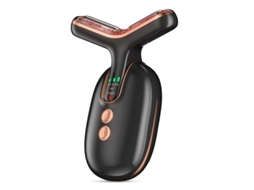 Massageador De Pescoço E Rosto Para Cuidados Com A Pele E Queixo Duplo Com Vibração Energia Térmica Preto Yizhood