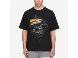 Rockinstone Back To The Future Movie Lightning Car Black Adult T-shirt Size:l