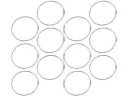 Conjunto de 12 Dobradiças Aneis de Metal Reforçado, Ideias para Organização de Mesas, Sala de Aula e Artesanato