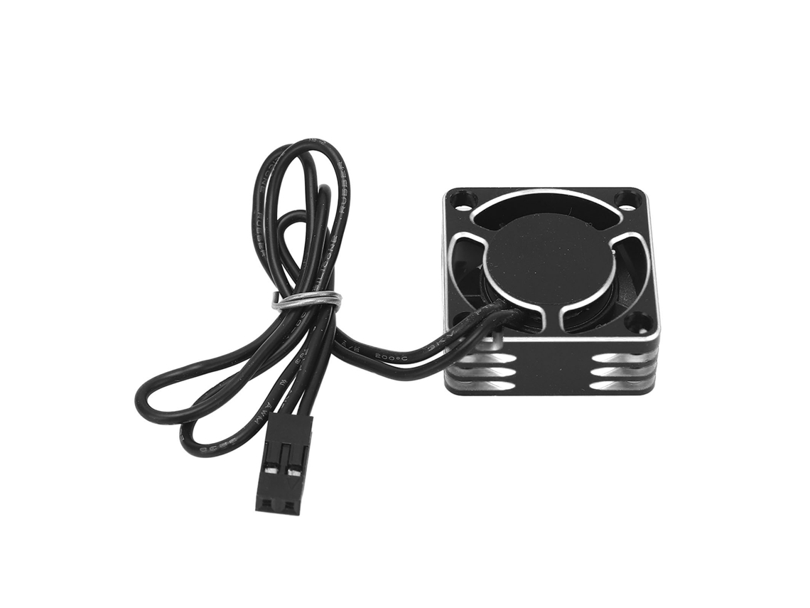 Ventilador De Resfriamento Para Motor Esc Rc 25mm 19000rpm Com Dissipador Universal Para Carros Rc Axial Traxxas Prata
