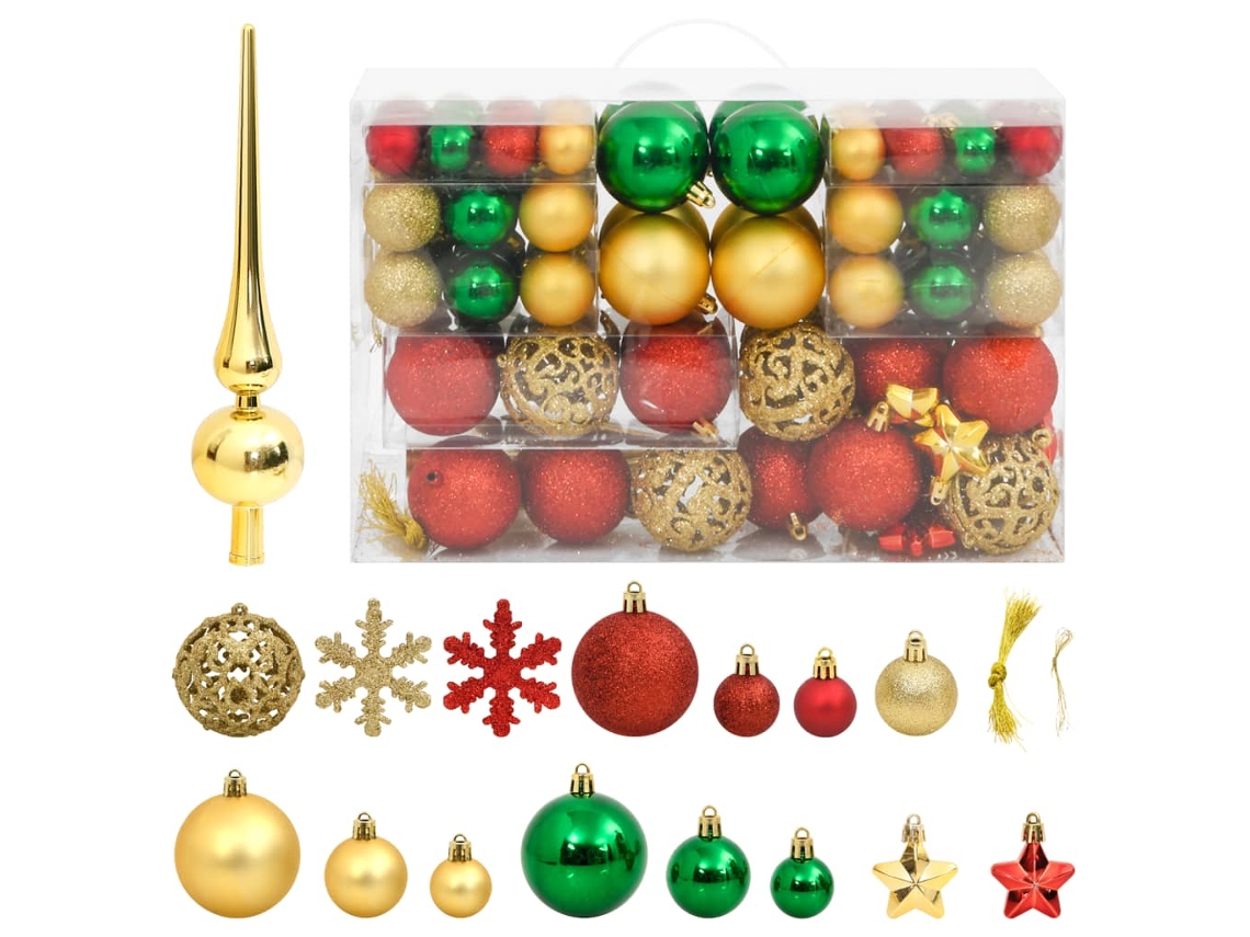 Christmas Bauble Set, Christmas Bauble Sets Vidaxl Multicolor Poliestireno (n/a)