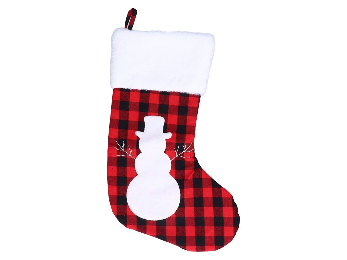 Meia de natal grande com decalques para presentes e decoração S/MARCA