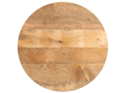 Vidaxl Tampo De Mesa Redondo Ø60x3,8cm Madeira De Mangueira Maciça
