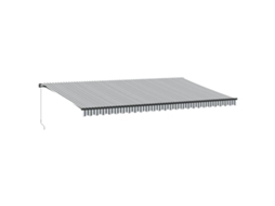 Toldo retrátil manual com luzes LEDs MAISON EXCLUSIVE 600x350 cm antracite/branco