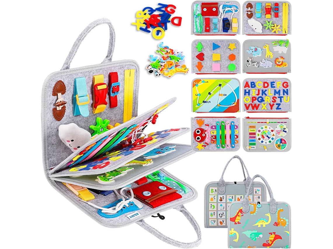 Quadro De Atividades Para Crianças Pequenas, Brinquedos Montessori Para Crianças De 1, 2, 3 E 4 Anos, Brinquedo Sensorial Com Ati Aquaforge