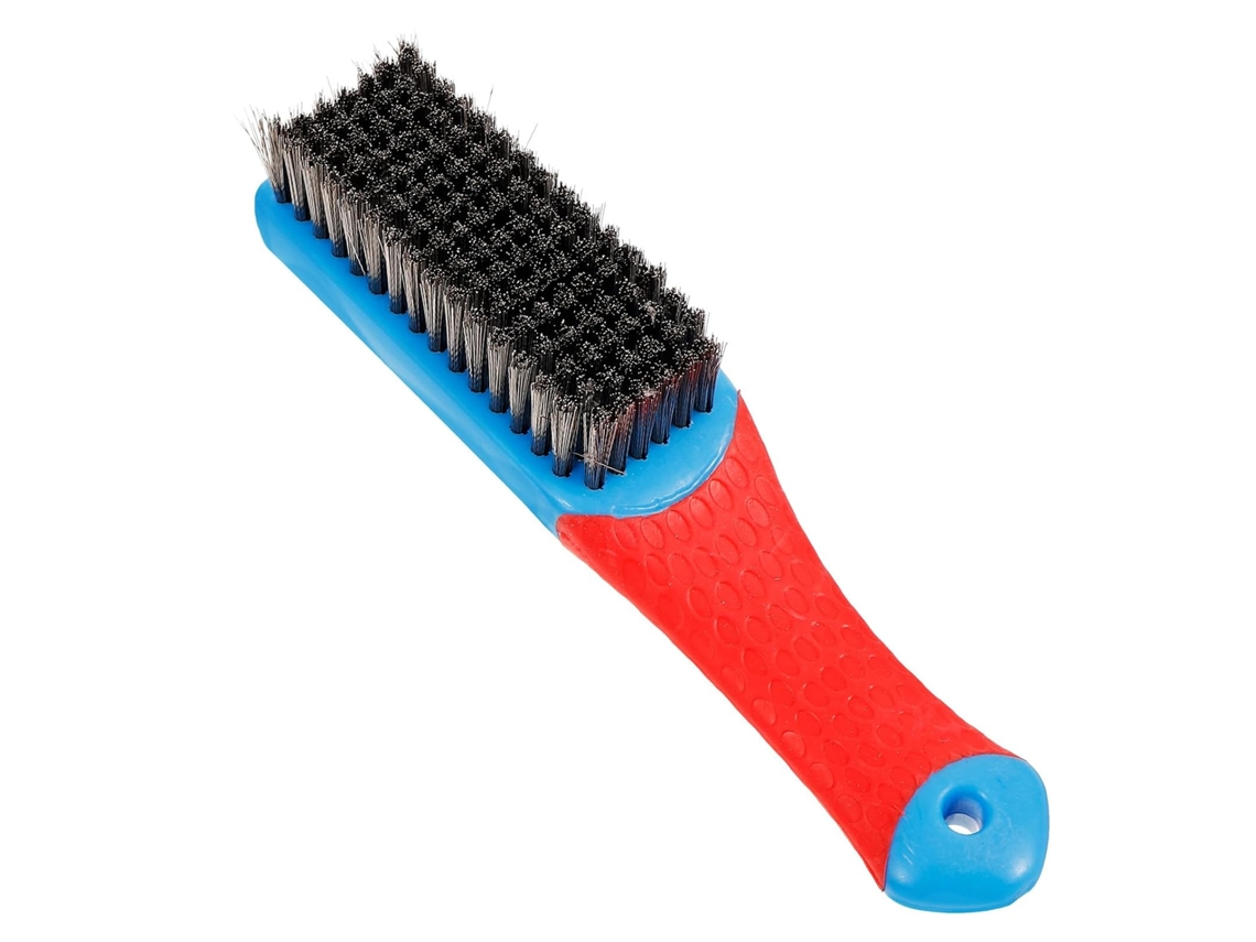 Escova De Arame Resistente Com Cerdas De Aço E Cabo De Plástico Antiderrapante.