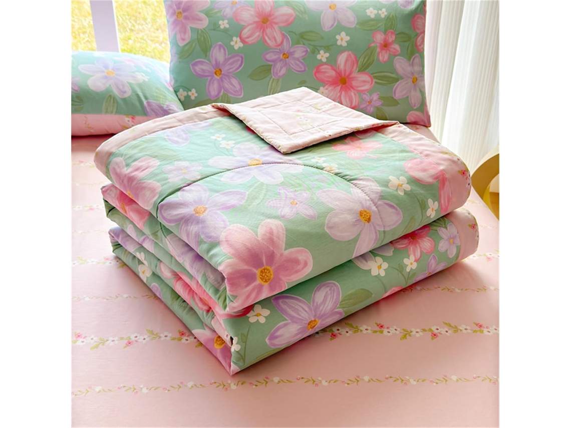 Colcha Acolchoada Fansu 3 5 Tog Capa de Cama Manta para Ar Condicionado Enchimento Algodão Sofá com Estampa Fl