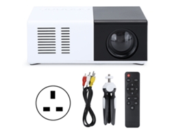 Projetor Led Mini Portátil para Entretenimento em Casa com Suporte 1080p EOOCOO