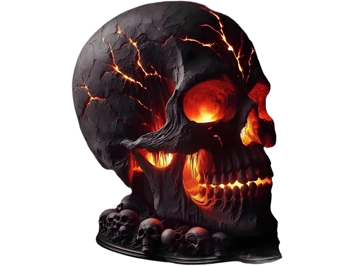 Luminária De Halloween Assustadora Com Caveira - Luzes Decorativas |