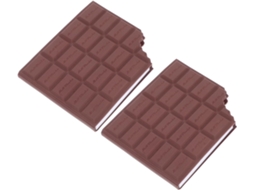 Lote De 2 Cahiers Parfumés Chocolat En Papier, Forme Chocolat, Adhésifs Puissants, Para L'école Maison