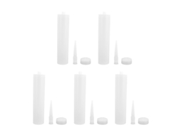 5 Kits de Caixa de Massa 300ml com Bico e Plug para Construção e Diy